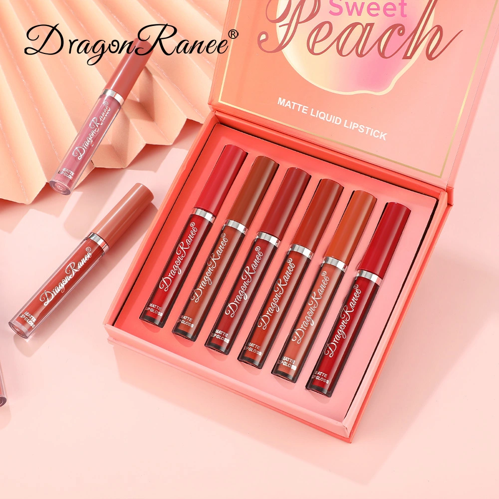 Dr 6PCS/Set Matte Lipgloss Sets, Waterproof, Non-Fading, Non-Stick Cup, Long-Lasting